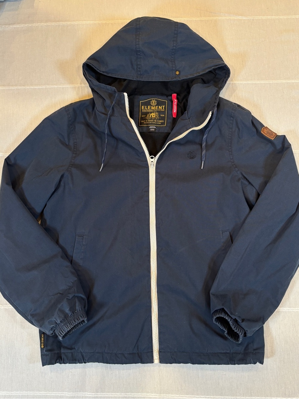 Element Wolfeboro Collection Men’s Navy Blue Hooded Windbreaker Jacket Size S